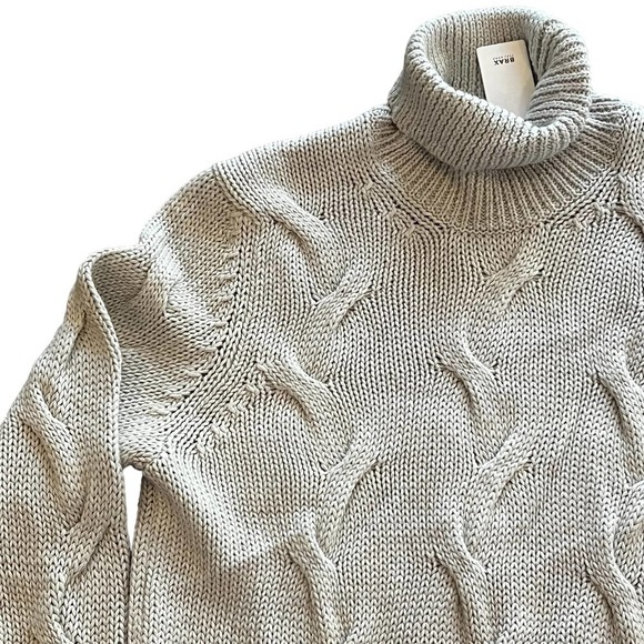 BRAX FEEL GOOD BRIAN PULLOVER‎ WOOL TURTLENECK IN CREAM NWT MEN'S SIZE MEDIUM - Picture 4 of 16